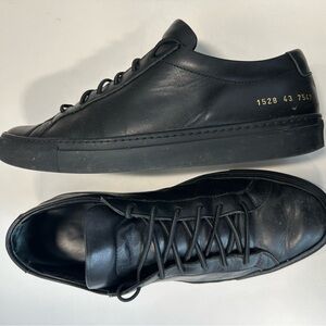 Common Projects Black Leather Sneakers
